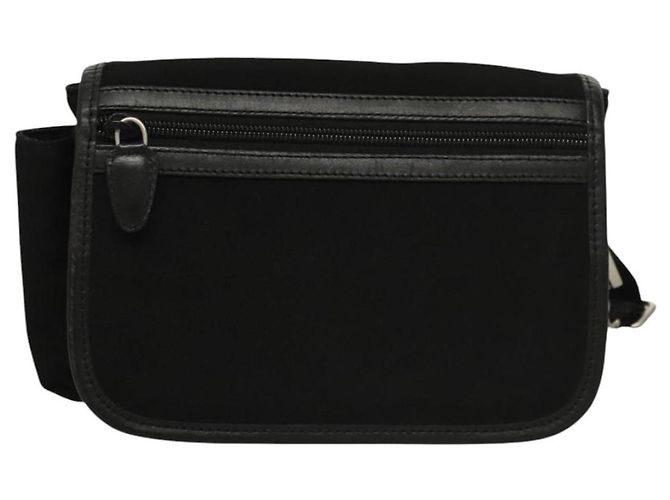 BALLY Marsupio in tela nero e argento Auth th5841 - vista 2