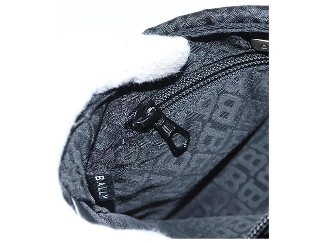 BALLY Marsupio in tela nero e argento Auth th5841 - vista 24