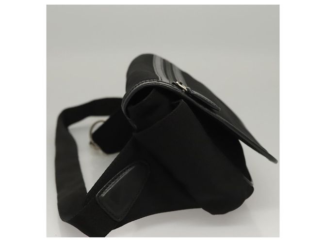 BALLY Marsupio in tela nero e argento Auth th5841 - vista 5