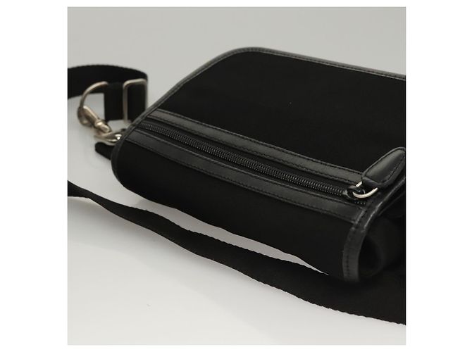 BALLY Marsupio in tela nero e argento Auth th5841 - vista 6