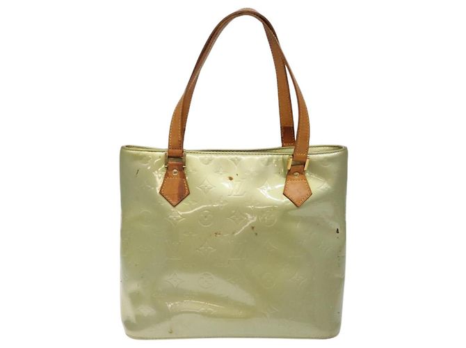 LOUIS VUITTON Monogram Vernis Houston Borsa a Mano Grigia M91053 LV Auth 116665 Grigio - vista 13