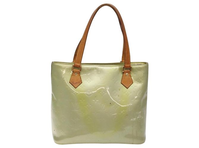 LOUIS VUITTON Monogram Vernis Houston Borsa a Mano Grigia M91053 LV Auth 116665 Grigio - vista 2