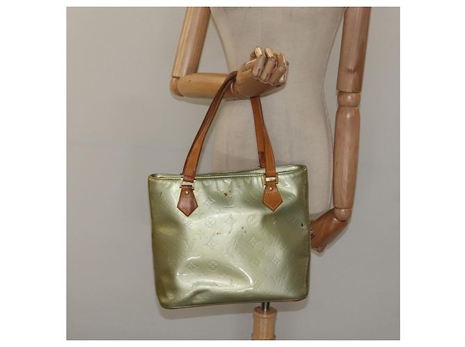 LOUIS VUITTON Monogram Vernis Houston Borsa a Mano Grigia M91053 LV Auth 116665 Grigio - vista 25