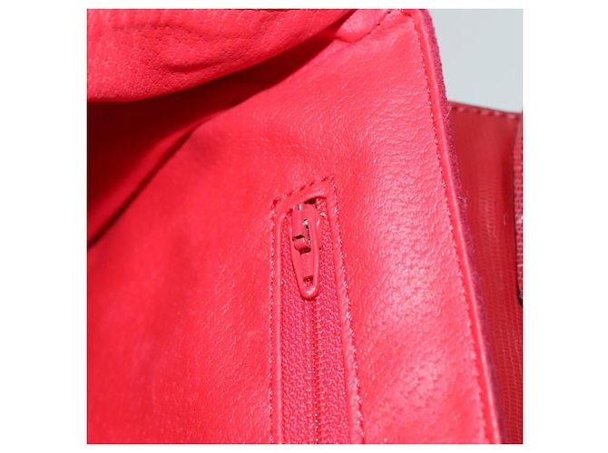 Céline Bolsa de Ombro CELINE em Couro Suede Vermelho Dourado Auth bs23556 - vista 19