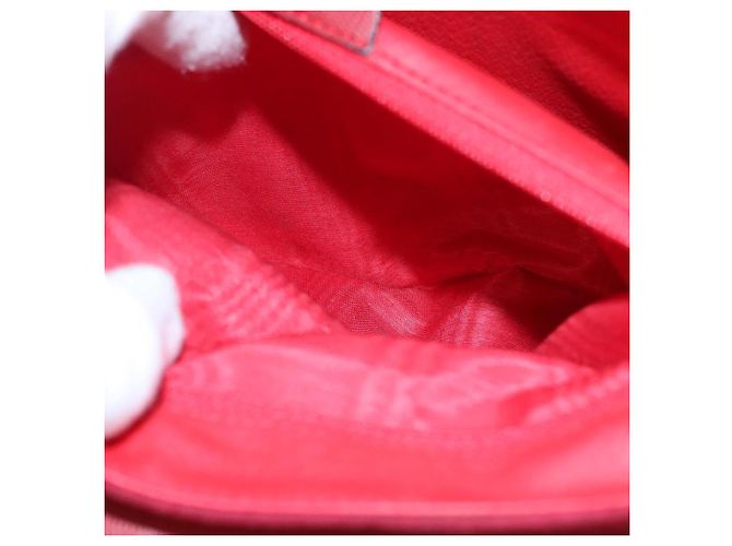 Céline Bolsa de Ombro CELINE em Couro Suede Vermelho Dourado Auth bs23556 - vista 20