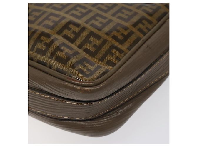 Fendi Borsa a spalla in tela Zucchino beige Auth ep8208 - vista 10