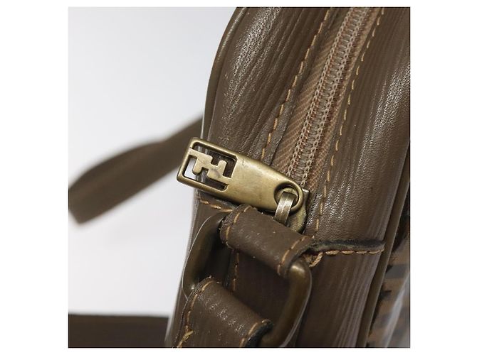 Fendi Borsa a spalla in tela Zucchino beige Auth ep8208 - vista 14
