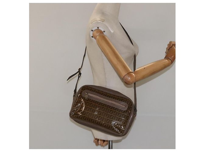 Fendi Borsa a spalla in tela Zucchino beige Auth ep8208 - vista 21