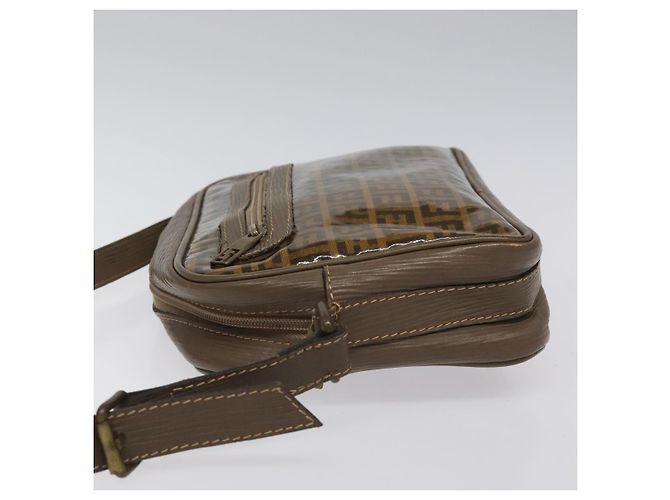 Fendi Borsa a spalla in tela Zucchino beige Auth ep8208 - vista 5