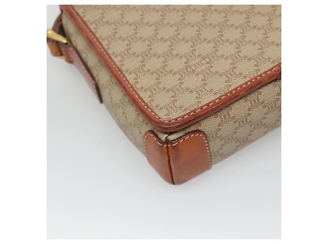 Céline Borsa a Spalla in Tela Macadam CELINE Beige Oro Auth 116806 D'oro - vista 13