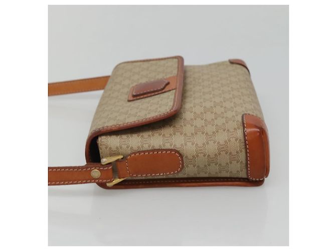 Céline Borsa a Spalla in Tela Macadam CELINE Beige Oro Auth 116806 D'oro - vista 5