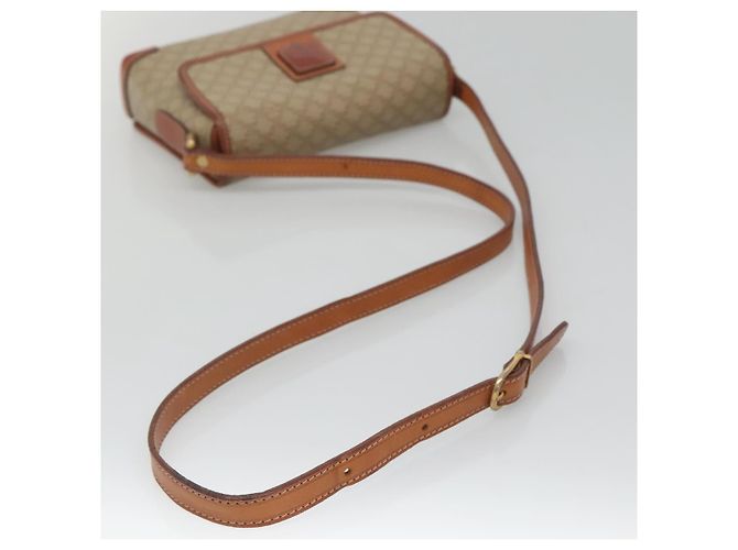 Céline Borsa a Spalla in Tela Macadam CELINE Beige Oro Auth 116806 D'oro - vista 7
