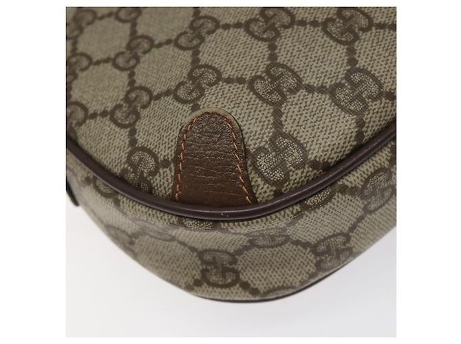 GUCCI GG Supreme Web Borsa Sherry Linea PVC Beige Oro 156 02 066 Auth BA802 D'oro - vista 13