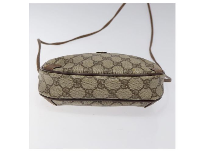 GUCCI GG Supreme Web Borsa Sherry Linea PVC Beige Oro 156 02 066 Auth BA802 D'oro - vista 9
