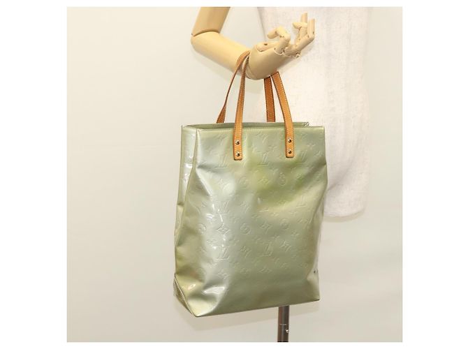 LOUIS VUITTON Monogram Vernis Reade MM Borsa a mano Grigia M91142 LV Auth 116768 Grigio - vista 23