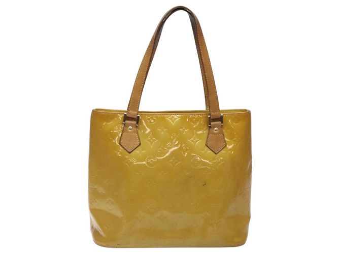 LOUIS VUITTON Borsa a Mano Monogram Vernis Houston Beige M91004 LV Auth th5822 - vista 13