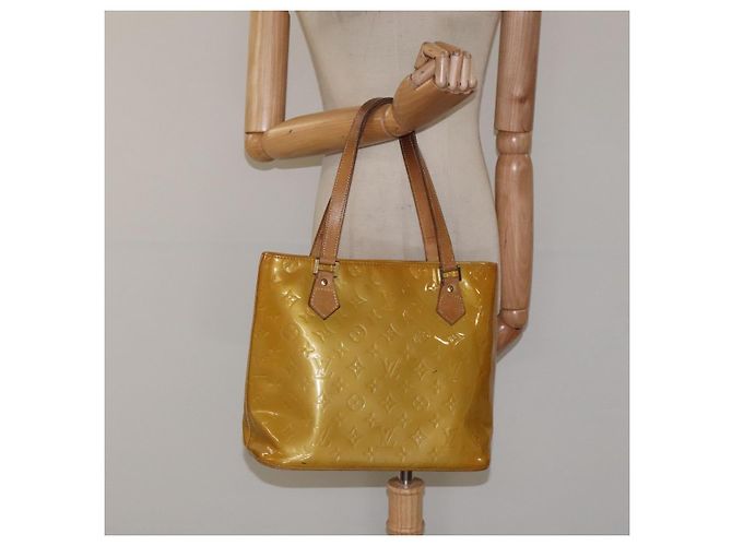 LOUIS VUITTON Borsa a Mano Monogram Vernis Houston Beige M91004 LV Auth th5822 - vista 24