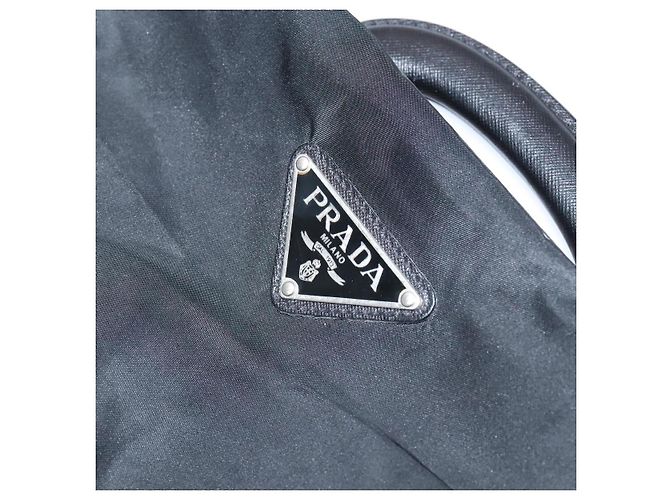 PRADA Funda de prenda de nylon 2 vías negra Auth bs24035 Negro - vista 14