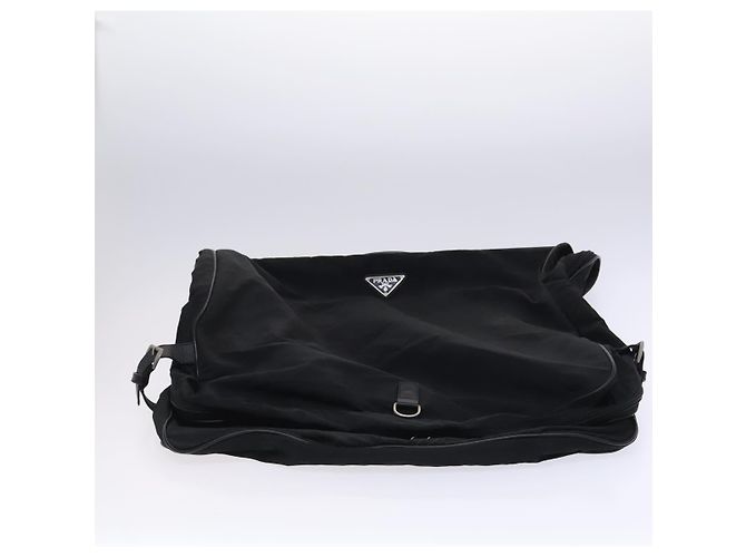 PRADA Funda de prenda de nylon 2 vías negra Auth bs24035 Negro - vista 9