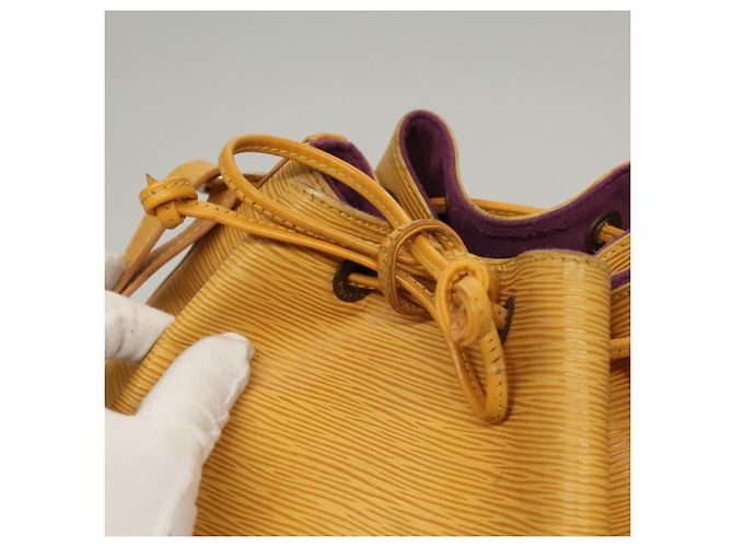 LOUIS VUITTON Epi Petit Noe Borsa a Spalla Gialla M44109 LV Auth BD1152 Giallo - vista 20
