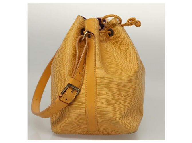LOUIS VUITTON Epi Petit Noe Borsa a Spalla Gialla M44109 LV Auth BD1152 Giallo - vista 4