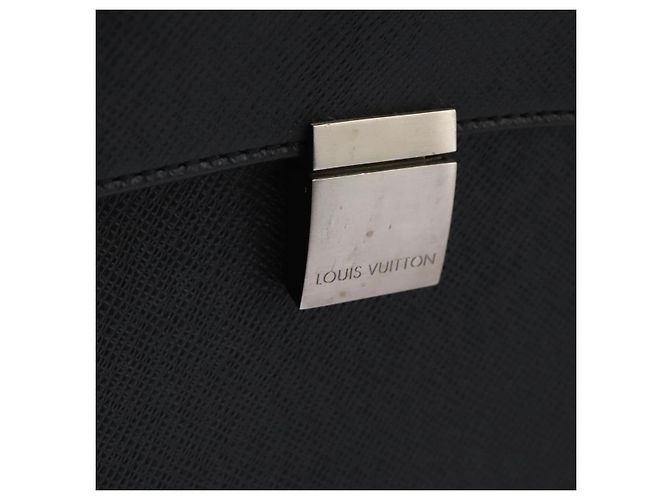 LOUIS VUITTON Taiga Serviette Kazan Sac de Bureau Ardoise M30802 LV Auth nb348 Gris - vue 19