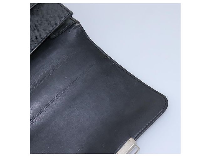 LOUIS VUITTON Taiga Serviette Kazan Sac de Bureau Ardoise M30802 LV Auth nb348 Gris - vue 20