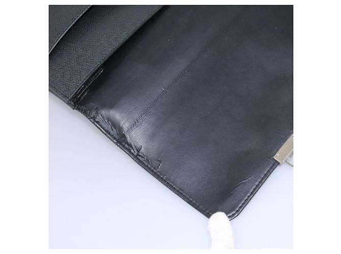 LOUIS VUITTON Taiga Serviette Kazan Sac de Bureau Ardoise M30802 LV Auth nb348 Gris - vue 9