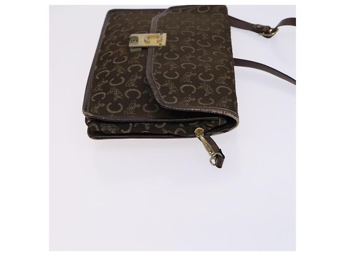 Céline Borsa a spalla CELINE C Sulky Boston Canvas 2Set Marrone Blu Navy Auth EC949 - vista 12