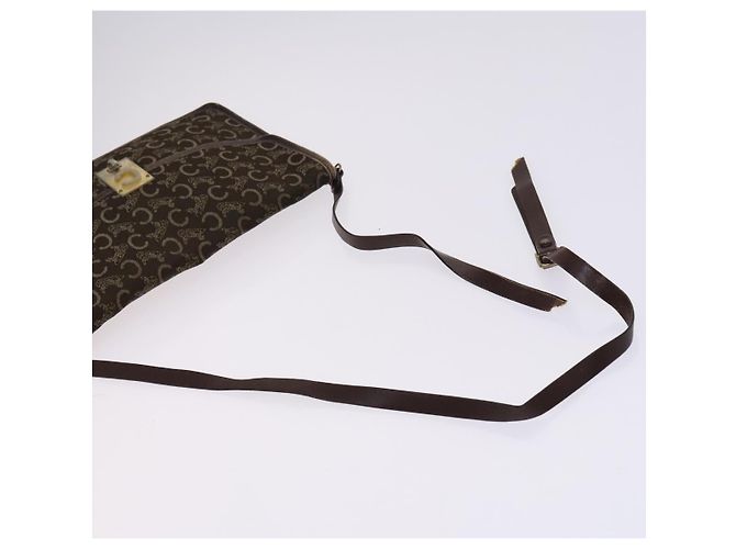 Céline Borsa a spalla CELINE C Sulky Boston Canvas 2Set Marrone Blu Navy Auth EC949 - vista 13