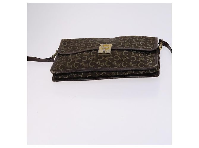 Céline Borsa a spalla CELINE C Sulky Boston Canvas 2Set Marrone Blu Navy Auth EC949 - vista 15
