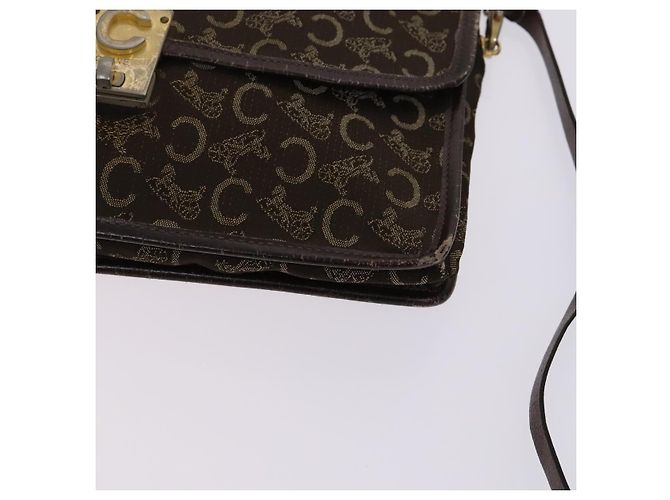Céline Borsa a spalla CELINE C Sulky Boston Canvas 2Set Marrone Blu Navy Auth EC949 - vista 16