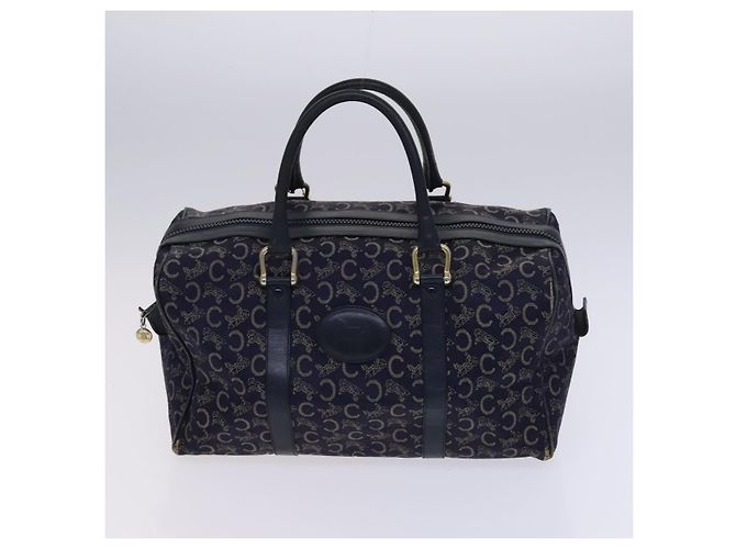 Céline Borsa a spalla CELINE C Sulky Boston Canvas 2Set Marrone Blu Navy Auth EC949 - vista 2