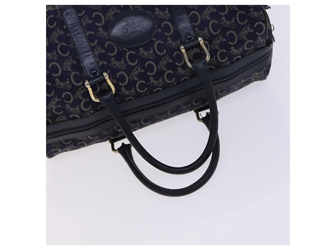 Céline Borsa a spalla CELINE C Sulky Boston Canvas 2Set Marrone Blu Navy Auth EC949 - vista 5