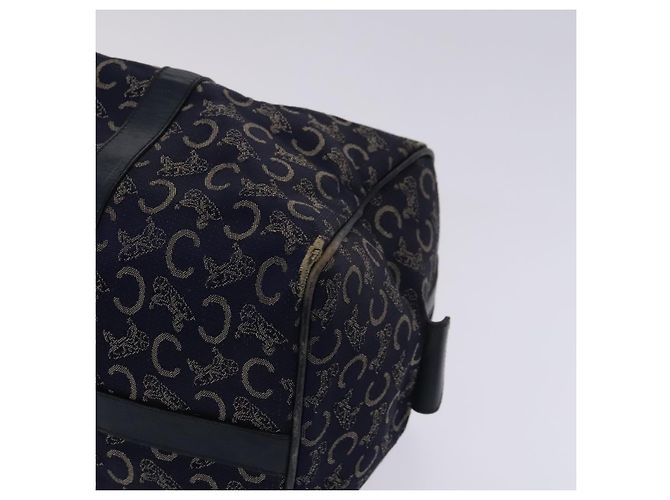 Céline Borsa a spalla CELINE C Sulky Boston Canvas 2Set Marrone Blu Navy Auth EC949 - vista 8
