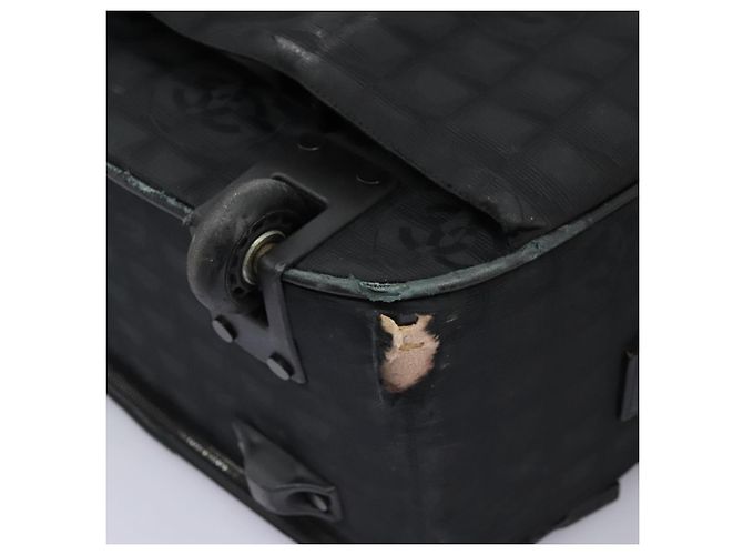 CHANEL Custodia Nuova linea di viaggio valigia in nylon nera CC Auth bs23739 Nero - vista 20