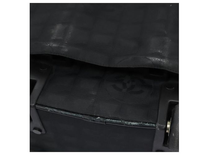 CHANEL Custodia Nuova linea di viaggio valigia in nylon nera CC Auth bs23739 Nero - vista 21
