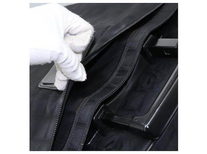 CHANEL Custodia Nuova linea di viaggio valigia in nylon nera CC Auth bs23739 Nero - vista 24