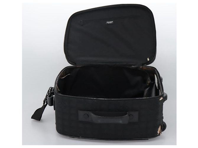 CHANEL Custodia Nuova linea di viaggio valigia in nylon nera CC Auth bs23739 Nero - vista 29