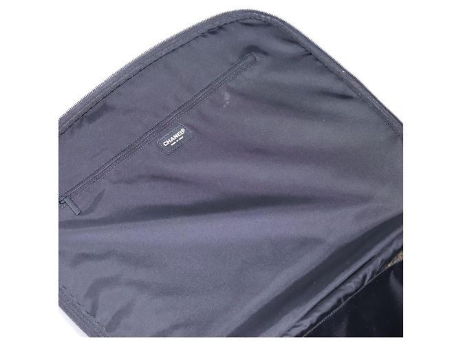 CHANEL Custodia Nuova linea di viaggio valigia in nylon nera CC Auth bs23739 Nero - vista 30