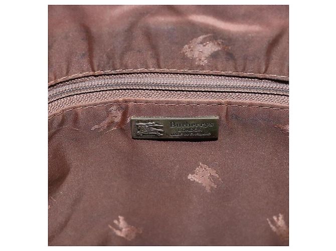 Autre Marque Burberrys Nova Check Schultertasche aus PVC Leder Beige Braun Gold Auth EC731 Golden - Ansicht 18