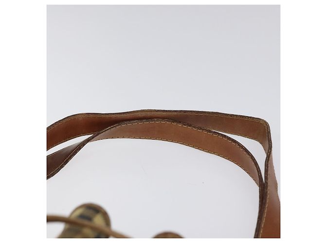 Autre Marque Burberrys Nova Check Schultertasche aus PVC Leder Beige Braun Gold Auth EC731 Golden - Ansicht 9