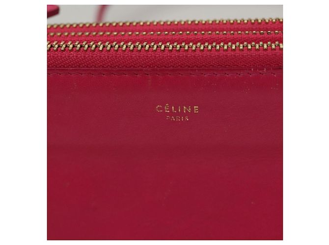 Céline Borsa Trio CELINE Borsa a Spalla Pelle Rosa Oro Auth mr1159 D'oro - vista 14