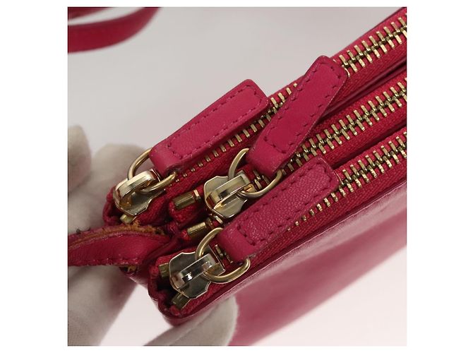 Céline Borsa Trio CELINE Borsa a Spalla Pelle Rosa Oro Auth mr1159 D'oro - vista 15