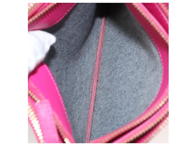 Céline Borsa Trio CELINE Borsa a Spalla Pelle Rosa Oro Auth mr1159 D'oro - vista 20