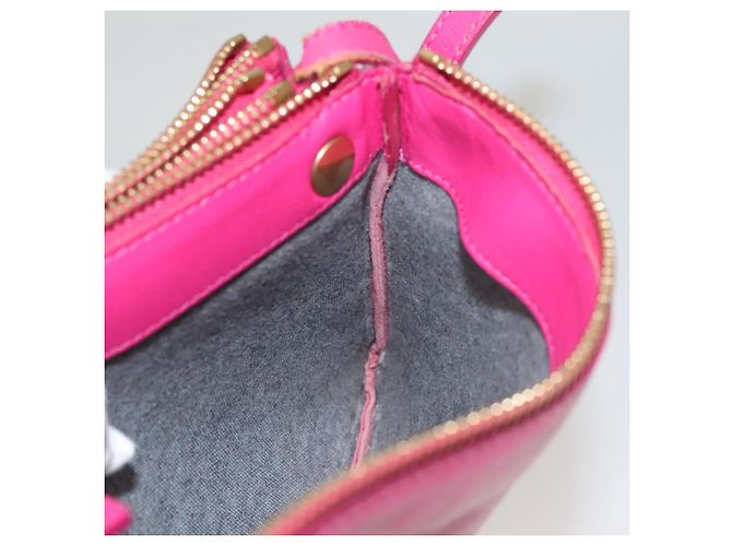 Céline Borsa Trio CELINE Borsa a Spalla Pelle Rosa Oro Auth mr1159 D'oro - vista 25