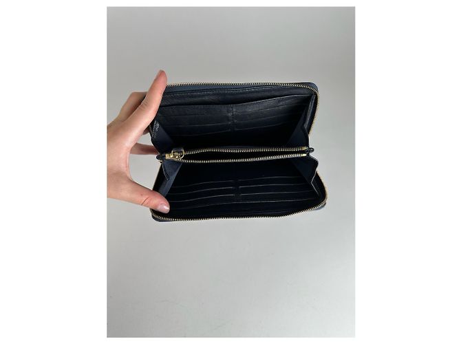 Céline Vintage Celine Paris Studded Leather Wallet Black - view 3