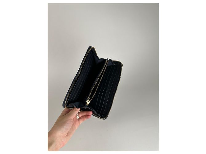 Céline Vintage Celine Paris Studded Leather Wallet Black - view 4