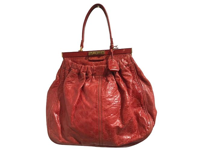 Borse MIU MIU T. Pelle Rosso - vista 16