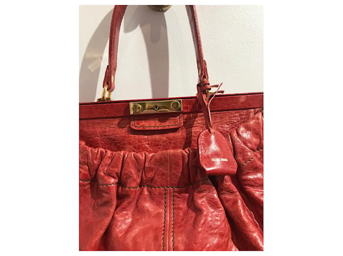 Borse MIU MIU T. Pelle Rosso - vista 2